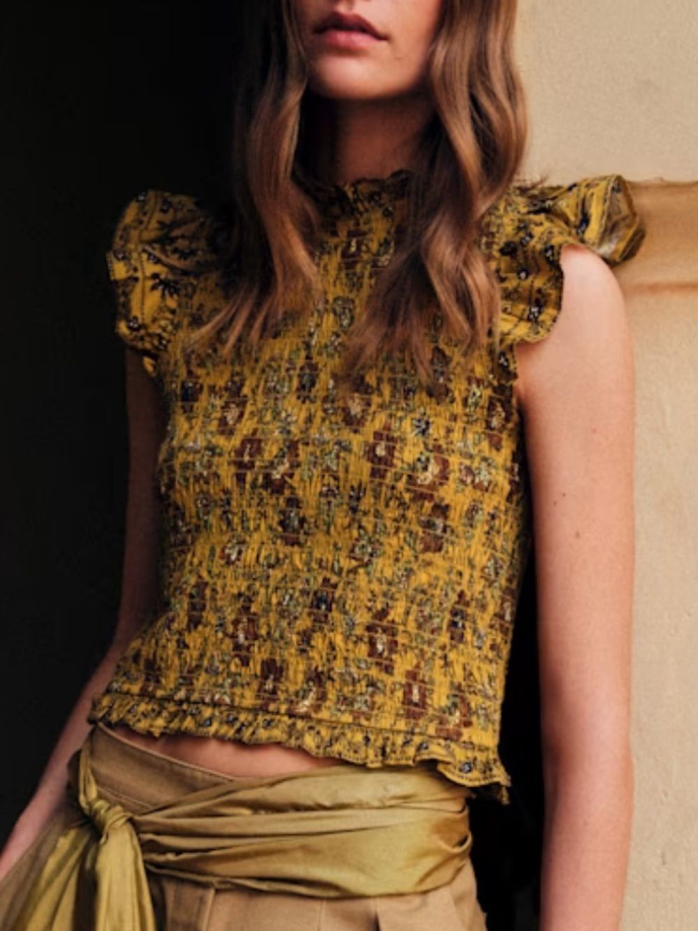 Sézane Liorane Blouse in Fiorentino print 38